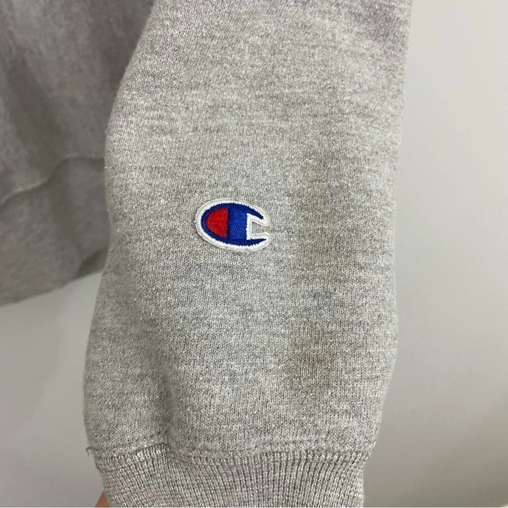 Vtg Champion Reverse Weave Sweatshirt Unisex Small Grey Textured Spell-Out Logo - Picture 11 of 11